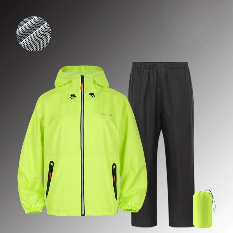 Cycling Gear Men - Setelan Jas Hujan Anti Air Reflektif