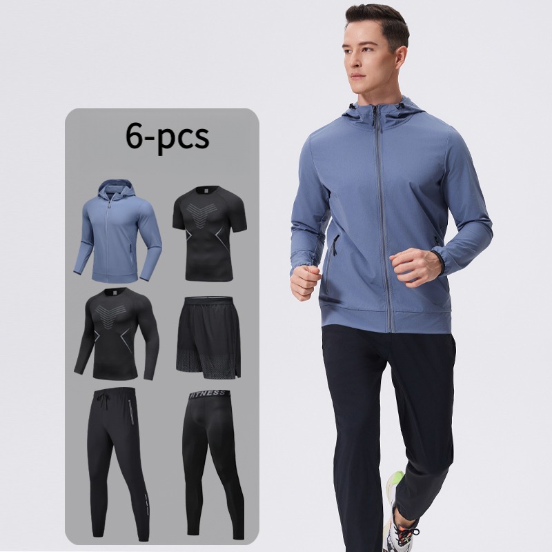 Cycling Gear Men - Setelan Olahraga Pria 6 Potong dengan