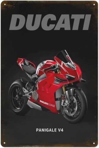 Vintage Cycling Gear - Panigale V4 Bike Metal Tin Sign