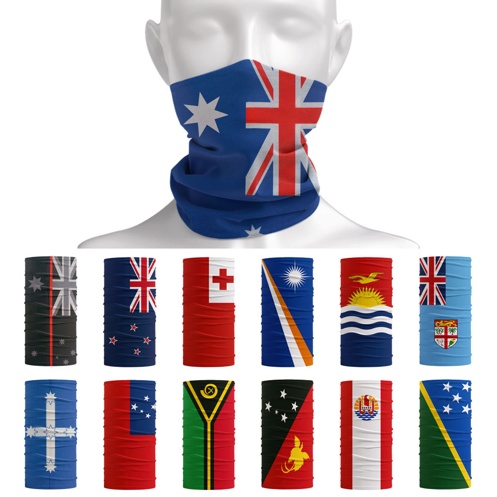 Cycling Gear Australia - Australia Selandia Baru Bendera Pola Leher