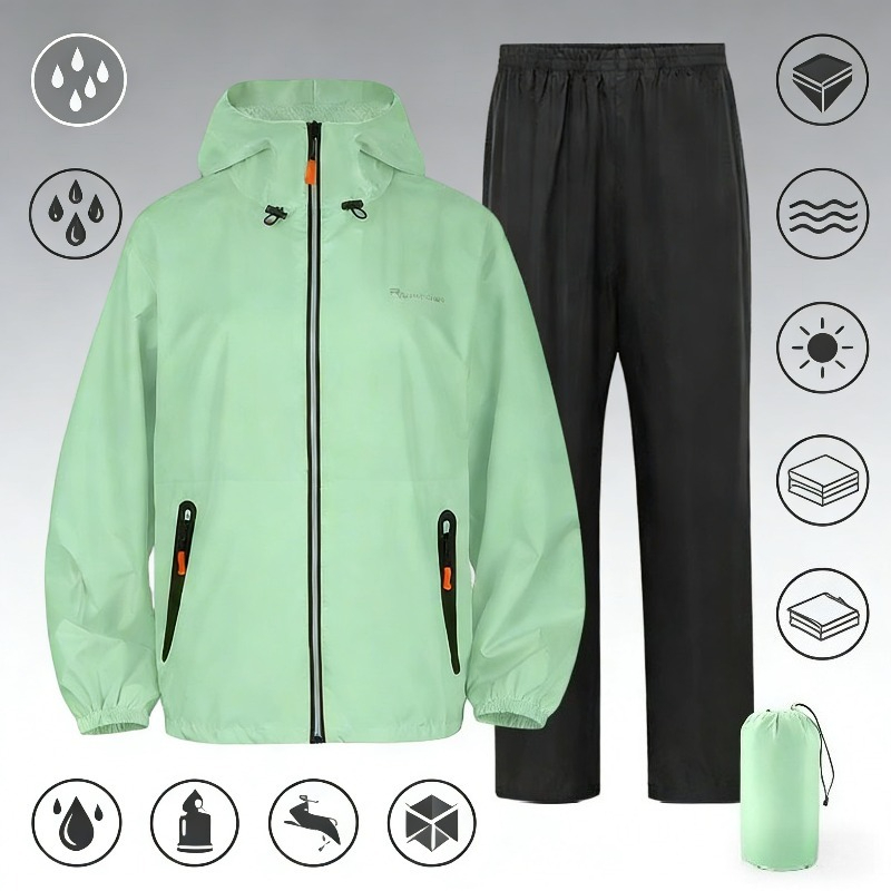 Setelan Jas Hujan Anti Air Ref - Cycling Gear Men ulasan dan harga
