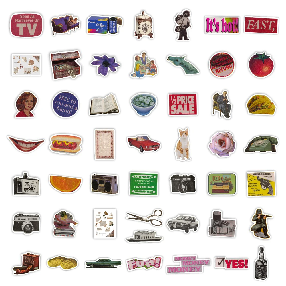 50pcs Stiker Grafiti Vintage D - Vintage Cycling Gear ulasan dan harga