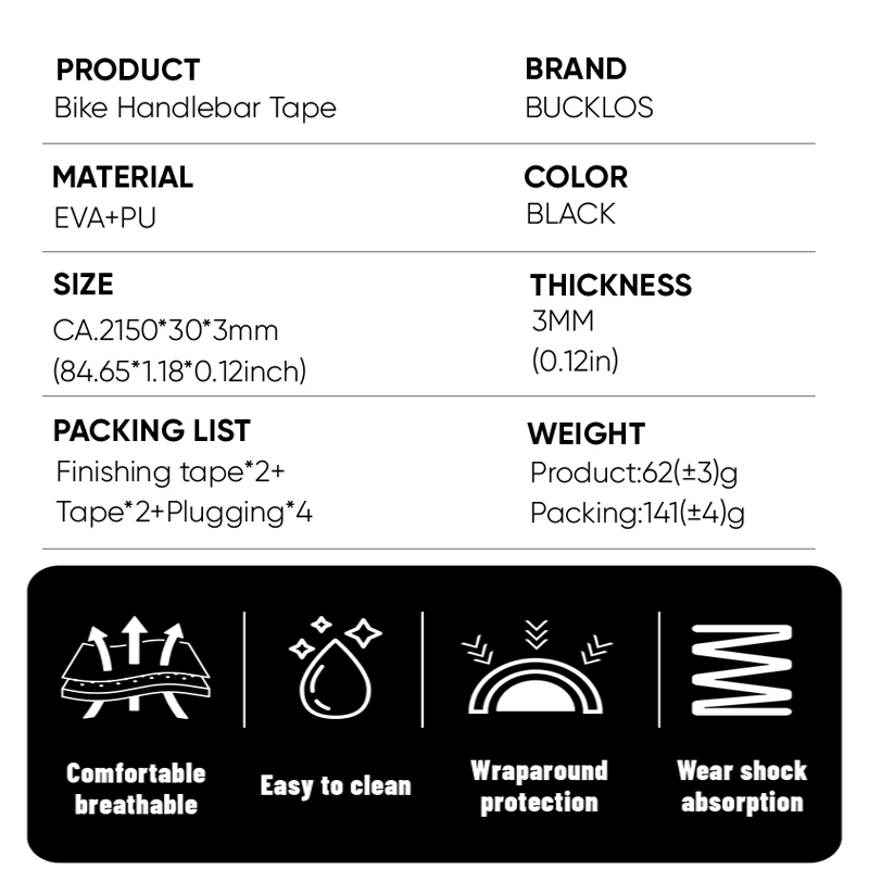BUCKLOS pita setang sepeda bal - Bike Handlebar Tape ulasan dan harga