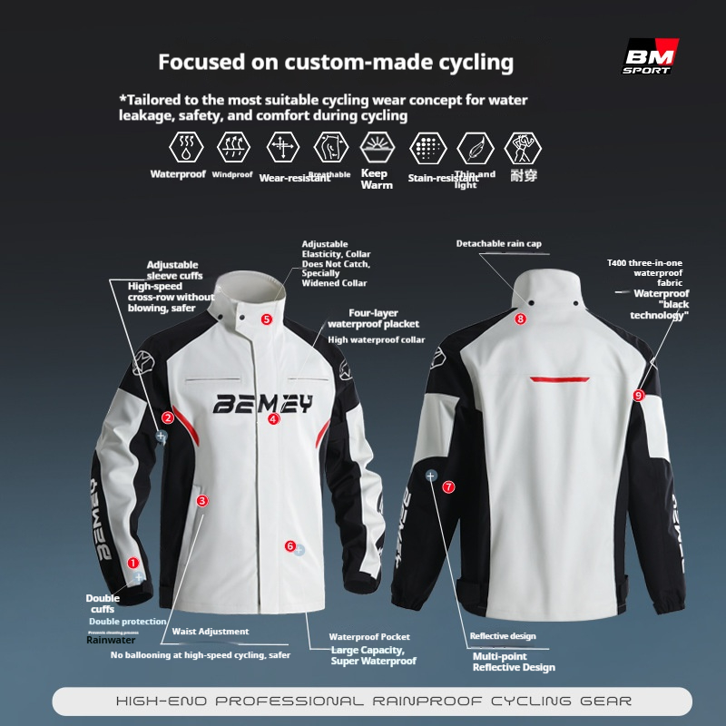 Jas Hujan Sepeda Motor untuk P - Cycling Gear Men ulasan dan harga